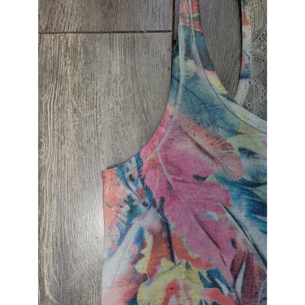 Multicolor Print Racerback Tank - Picture 4 of 8